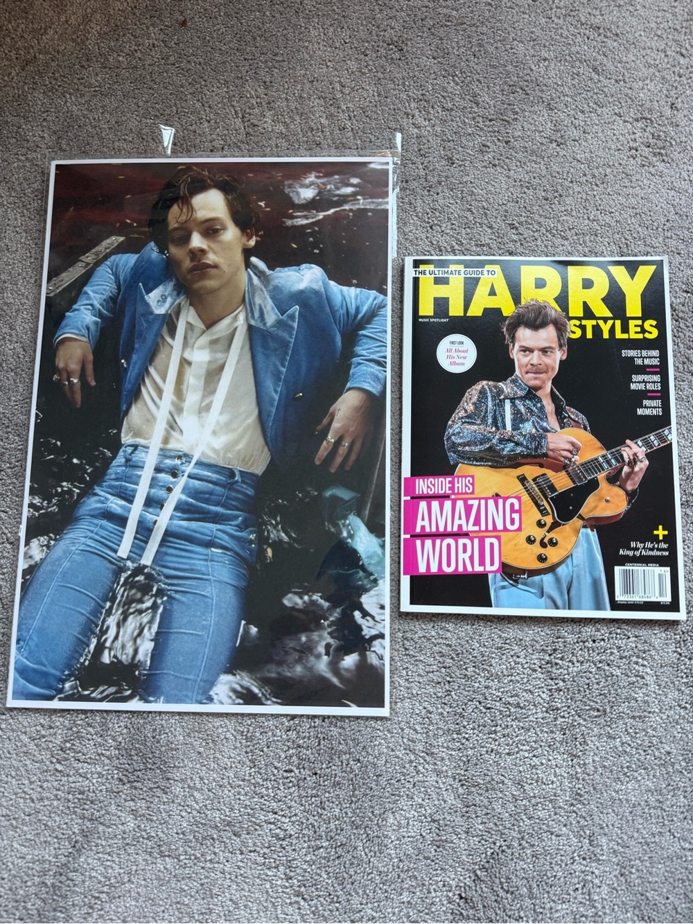Harry Styles Poster and magazine both NWT